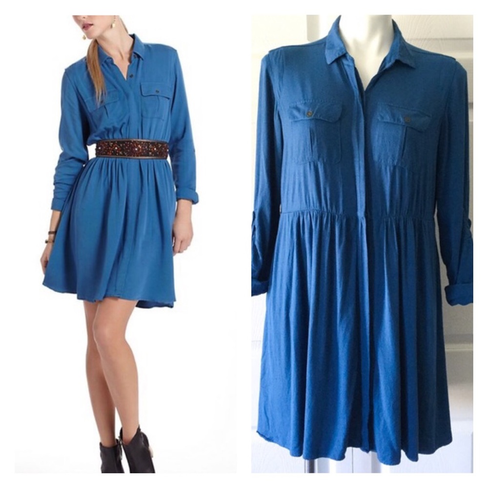 Anthropologie Maeve Blue Dakota Dress Size Small